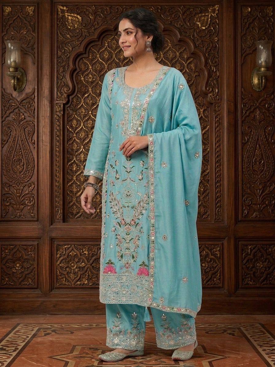 Regal Scarlet Heritage Kurta Set